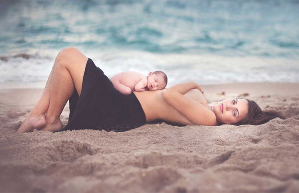 Фотосессия беременных на пляже