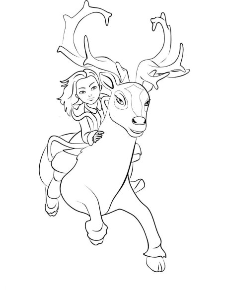 Герда раскраска Снежная Королева