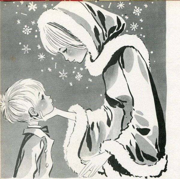 Иллюстрации к снежной Королеве черно белые