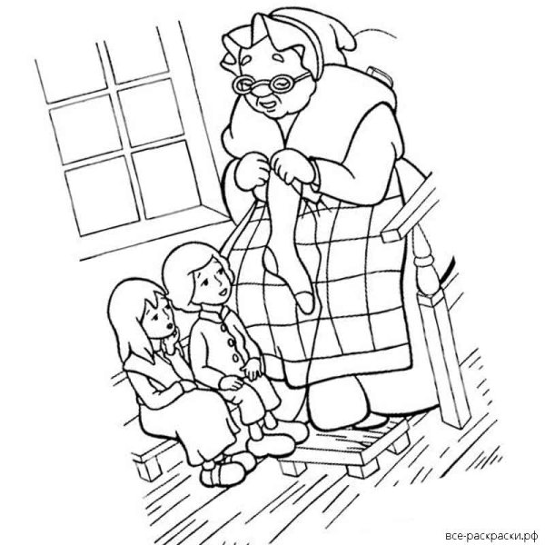 Раскраска к сказке Снежная Королева