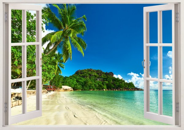 Фотообои 3д вид из окна