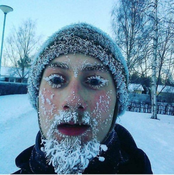 Лицо на морозе