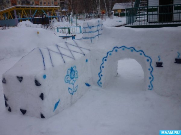 Снежные сооружения для детского сада
