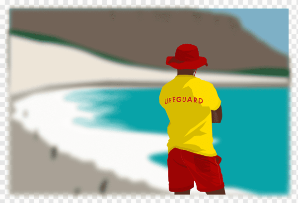 Спасатель на пляже рисунок