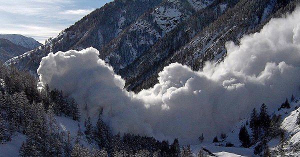 Сход снежной лавины