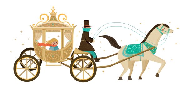 Герда едет в карете