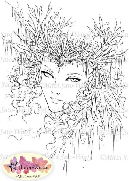 Портрет снежной королевы раскраска