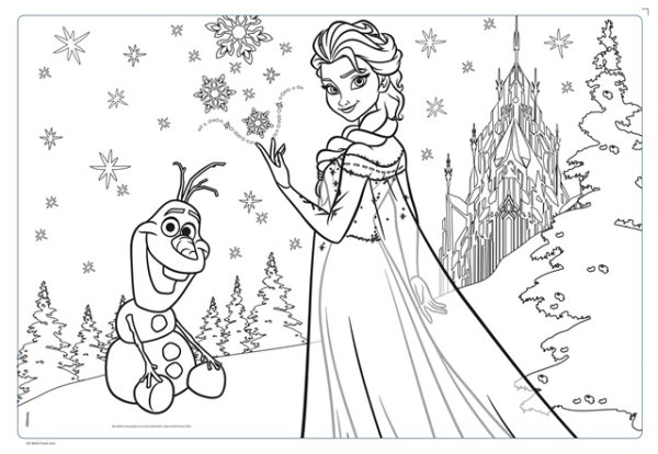 Новый год раскраски Эльза для детей