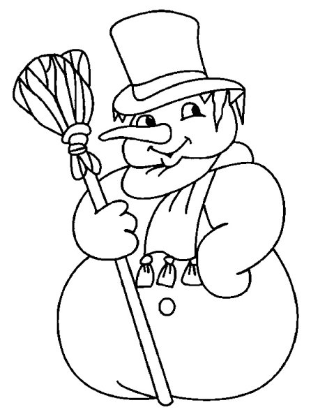 Зимняя раскраска