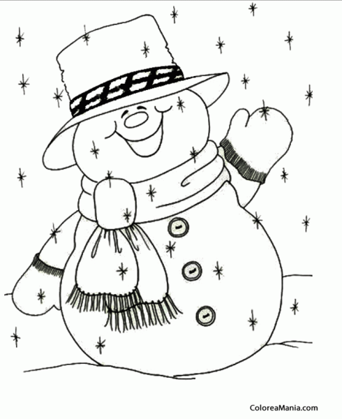 Снеговик раскраска для детей