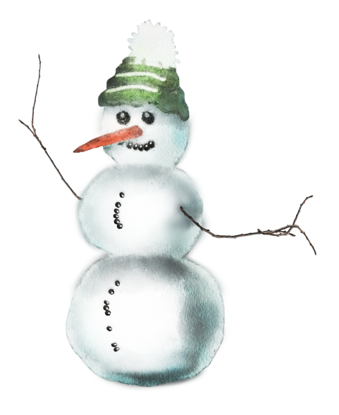 Дети и Снежная баба