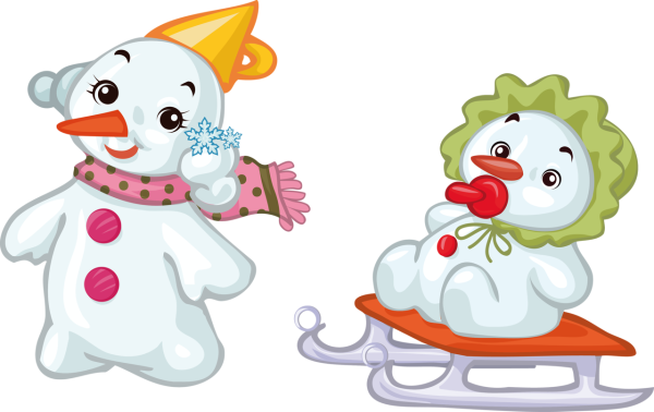 Снеговик с косичками