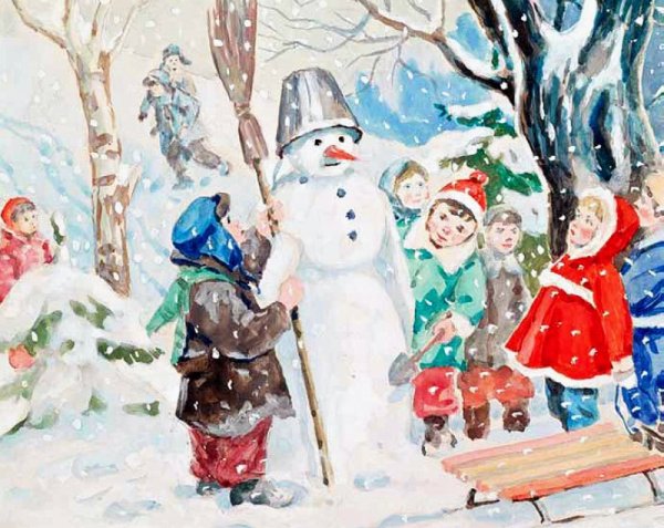 Сюжетная композиция зимние забавы