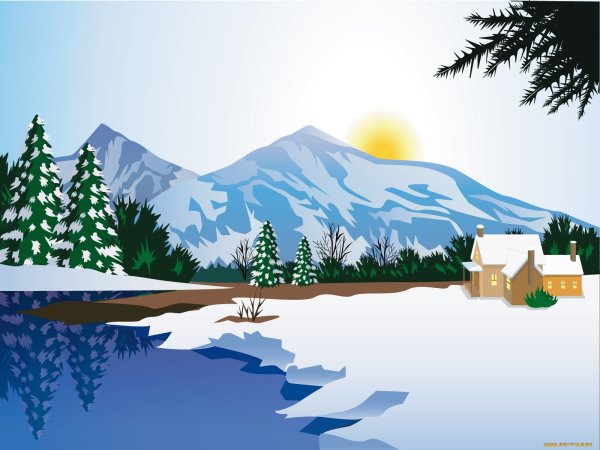Зима рисунок
