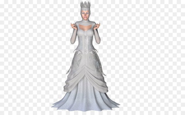 Снежная Королева на белом фоне