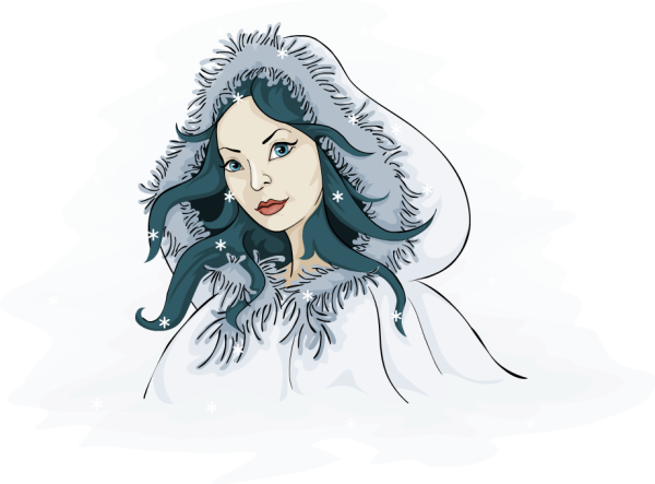 Снежная Королева на прозрачном фоне