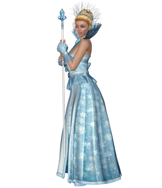 Снежная Королева на белом фоне