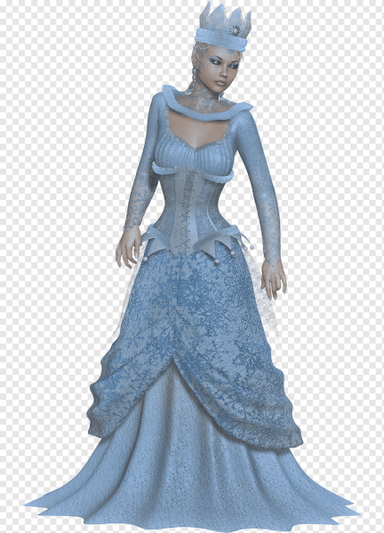 Снежная Королева на белом фоне