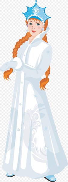 Снежная Королева на белом фоне