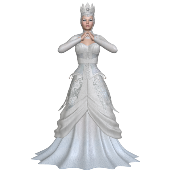 Снежная Королева на белом фоне