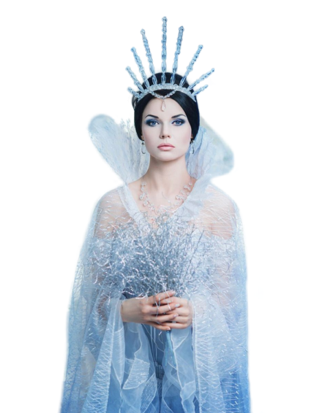 Снежная Королева на белом фоне