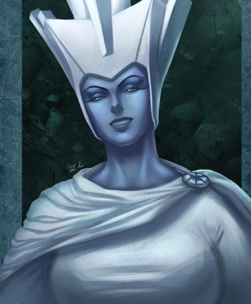 Снежная Королева рисовать карандашом