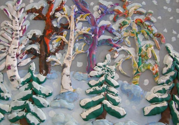 Пластилинография Зимушка зима