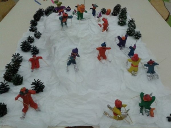 Поделка горка Снежная