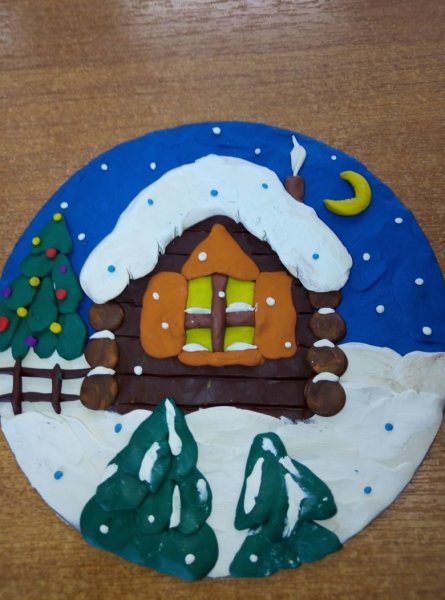 Лепка из пластилина на новогоднюю тему