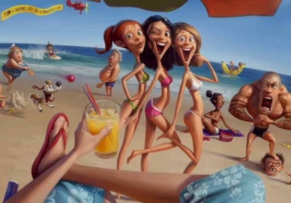 Отдых мультяшки