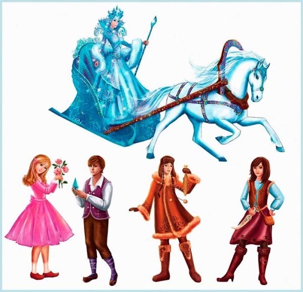 Герои из сказки Снежная Королева