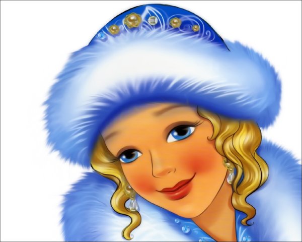 Рисунок Снегурочка на конкурс