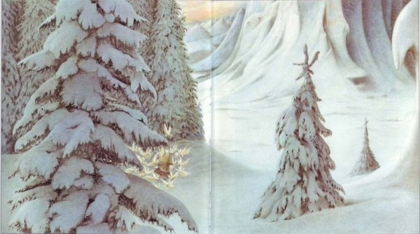 Зимний лес декорации рисунок