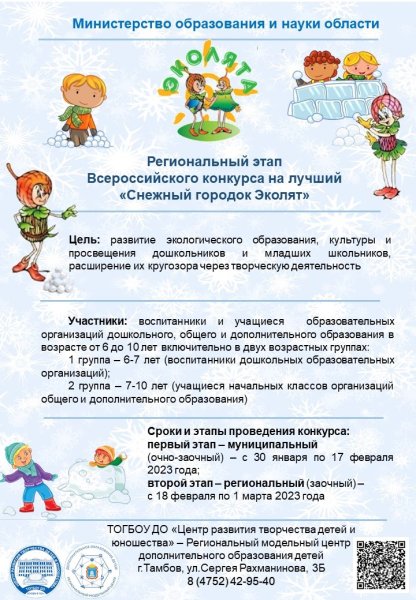 Сертификат участника снежного городка Эколят