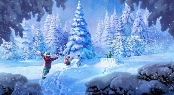 Сказочный зимний лес для детей