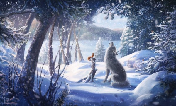 Волшебный зимний лес