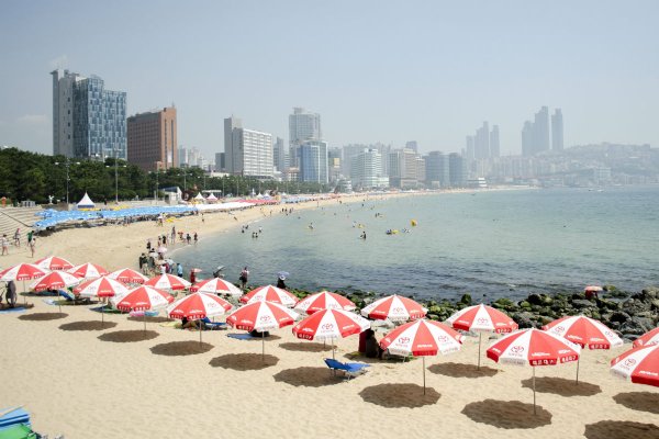 Южная Корея пляж «Haeundae Beach»