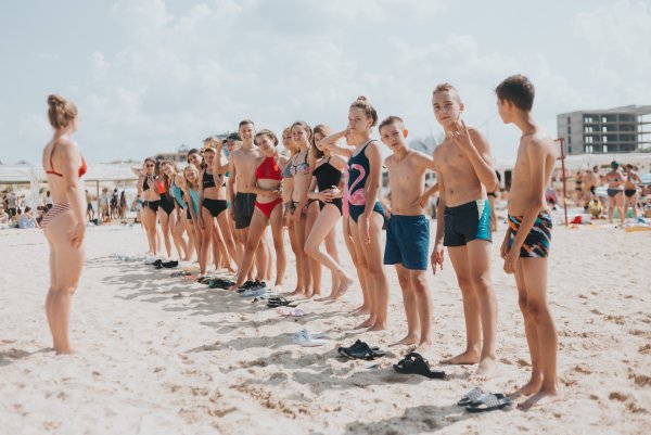 В лагере на пляже