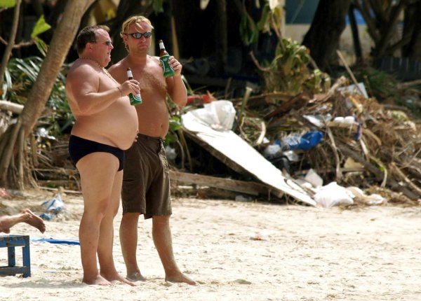 Толстяк на отдыхе