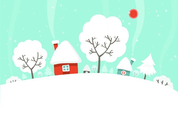 Зима мультяшная