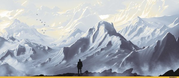 Вершины гор арт