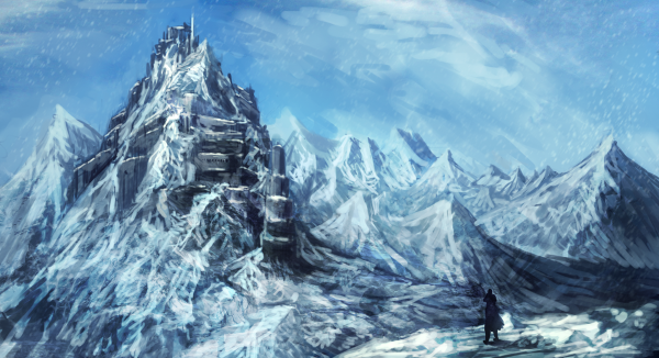 Крепость в горах арт