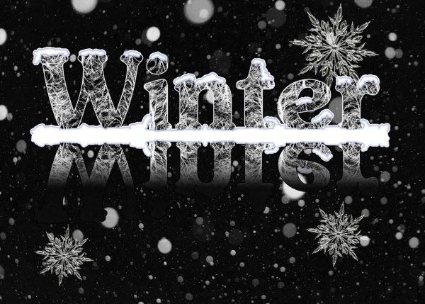 Winter надпись