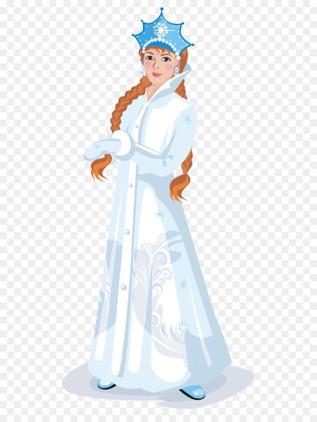 Снегурочка на белом фоне