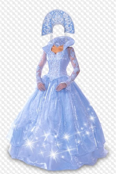 Платье принцессы на прозрачном фоне