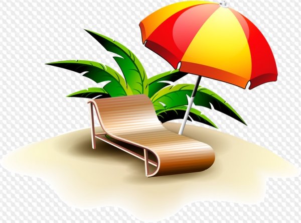 Шезлонг на прозрачном фоне