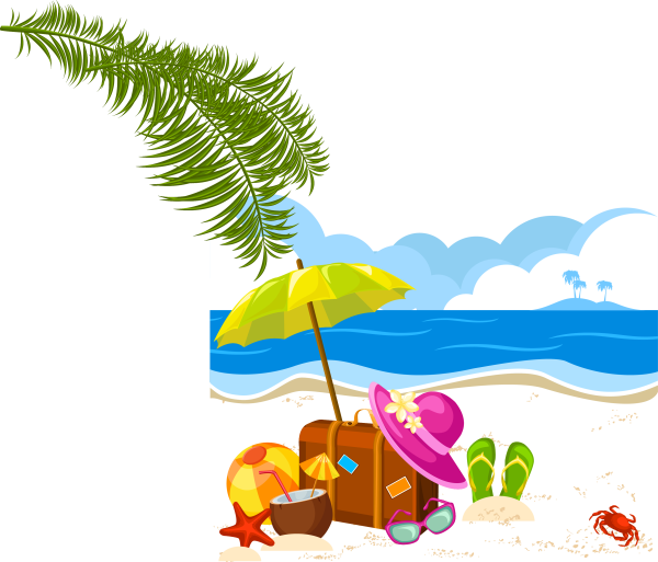Пляж Векторная иллюстрация