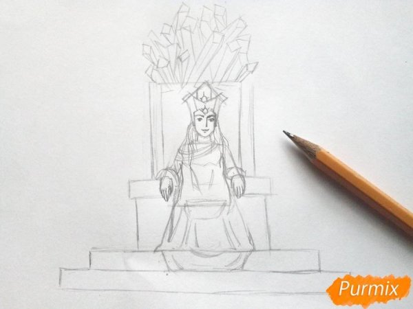 Трон снежной королевы рисунок