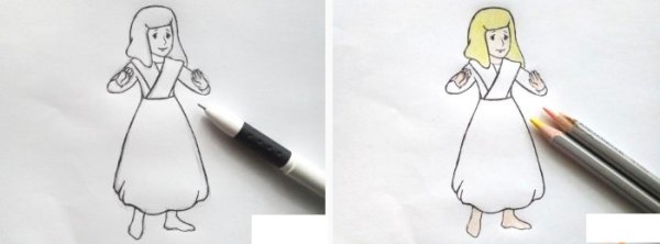 Герда рисунок карандашом