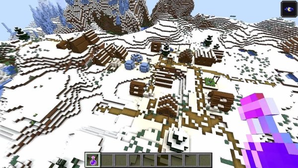 Майнкрафт Снежная деревня 1.14